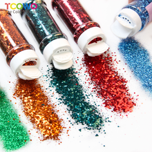 Load image into Gallery viewer, TCT-912 TCOWO Bulk Mix Christmas Glitter PET Film Holographic/Metallic/Rainbow Iridescent Chunky Glitter Shaker 2OZ/Bottle*4 Glitter for Nail Art Resin DIY Crafts Festival Decorations Face Body Hair Decoration Wholesale