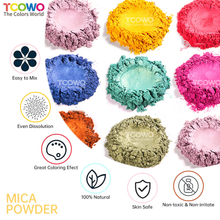 Load image into Gallery viewer, TCT-614 High Quality Natural Colorful Pearlescent Mica Powder Pigment for Resin Epoxy Colorant Dye Slime Craft Soap Bath Bomb Paint Leathers Cosmetics Nail Art