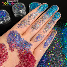 Load image into Gallery viewer, TCT-1063 & TCT-1064 Fine & Chunky Holographic PET Glitter Bulk Glitter for Nails High Brightness Safe Vegan Resin Craft Makeup Body Decoration