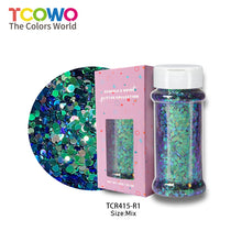 Load image into Gallery viewer, TCT-920 Chunky Chameleon Multichrome Color Shifting Glitter Powder in Shaker Bottle for DIY Crafts, Manicure & Epoxy Resin