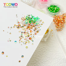 Load image into Gallery viewer, TCT-1032 Bubble Glitter Eco-Friendly Non-Toxic Polyester Chunky Beads 1mm 2mm 3mm Mix Multi Colors for DIY Nail Crafts Snowglobe Cups Face Body Decoration Wholesale Factory Supply