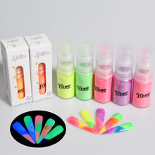 Load image into Gallery viewer, TCT-906 Neon Luminescent Powder Ombre Sprayer Glow in Dark Pigment Luminous Glitter for Nail Art Crafts Cosmetics DIY Projects