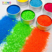 Load image into Gallery viewer, TCT-1058 Biodegradable Matte Fluorescent Glitter Eco-Friendly Vegan Cosmetic Grade Mix Chunky & 0.4mm Fine Glitter for Nail Body Face Art & Crafts