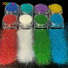 Load image into Gallery viewer, TCT-1067 Eco Friendly PET Fine Glitter Bulk Nail Powder High Gloss Non Toxic Vegan Hexagon Glitter for Nail Art Body Decor DIY Christmas Crafts Factory Direct Supply