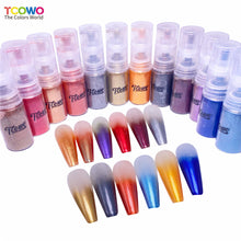 Load image into Gallery viewer, TCT-927 Cosmetic Grade Mica Powder Dark Pearl Pigment Ombre Nail Mist Spray Gradient Effect Glitter Powder for Nail Art Crafts