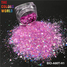 Load image into Gallery viewer, Cosmetic Grade Biodegradable Glitter Sparkle Laser Rainbow Colorful Chunky Glitter
