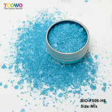 Load image into Gallery viewer, TCT-1058 Biodegradable Matte Fluorescent Glitter Eco-Friendly Vegan Cosmetic Grade Mix Chunky & 0.4mm Fine Glitter for Nail Body Face Art & Crafts