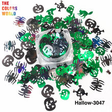 Load image into Gallery viewer, TCT-854 Halloween Pumpkin Ghost Skull Cat Shape Sequins Glitter Festival Party Decorations