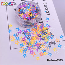 Load image into Gallery viewer, TCT-926 Halloween Party Confetti Black Red Glitter, Mix Bat Spider Cross Shapes Metallic Sequins, Non-Toxic Shining Glitter for Face Nail Body Festival Table Decor, BOPET Material with MSDS Certification