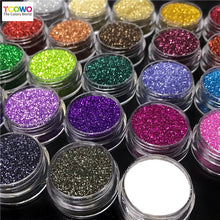 Load image into Gallery viewer, TCT-033 0.2MM Fine PET Metallic Glitter Powder for Nail Art, Tumblers, Slime & Crafts 24 Colors