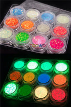 Load image into Gallery viewer, TCT-720 Glow in Dark Luminous Iridescent Chunky Glitter for Nails Art Tumbler Resin Crafts Festival Decoration
