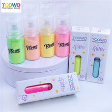 Load image into Gallery viewer, TCT-921 Fine Glitter Ombre Powder Spray, Gold Background Iridescent Rainbow Glitter, 12 Colors 38um, Easy to Use for Nail Art Hair Skin Crafts, MSDS Certified, Guangdong China