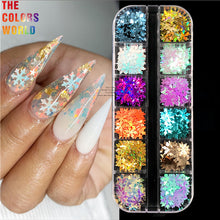 Load image into Gallery viewer, Christmas Snowflake Nail Sequins Glitter
