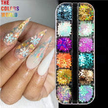Load image into Gallery viewer, Christmas Snowflake Nail Sequins Glitter