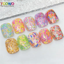 Load image into Gallery viewer, TCT-928 Mix Colors Strip Glitter Tinsel Epoxy Resin Glitter for Nails Art Manicure Tumbler Card Making Crafts Nail Gel, Non-Toxic Shining BOPET Glitter Sequins with MSDS Certification