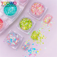 Load image into Gallery viewer, TCT-931 12 Colors Macaron Heart Star Glitter Sequins Non-Toxic BOPET for Tumbler Resin Nail Festival Crafts