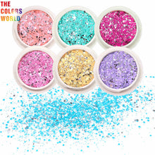Load image into Gallery viewer, Nails And Hair Glitter Mix Sliver Foil