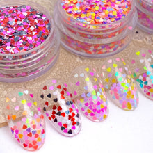Load image into Gallery viewer, TCT-893 Smallest Love Heart Mix Glitter 1MM - Non-Toxic Shimmer for DIY, Nail Art, Cosmetics & Festival