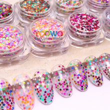 Load image into Gallery viewer, TCT-894 1MM Smallest Size Star Shape Mix Glitter Sequin for Resin Crafts DIY Projects Nails Art Makeup Cosmetics Party Decorations | TCOWO