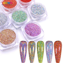 Load image into Gallery viewer, TCT-814 TCOWO Strong Holographic Color Fine Glitter Solvent Resistant Ultrathin Material Nails Art Manicure Makeup DIY Decoration Powder