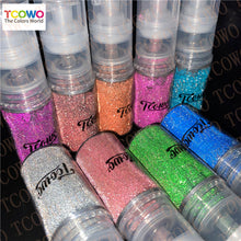 Load image into Gallery viewer, TCT-899 Reflective Flash Powder Ombre Nail Sprayer, 12 Colors Crystal Diamond Reflective Glitter Spray for Nail Art Makeup Crafts