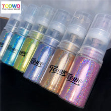 Load image into Gallery viewer, TCT-913 Holo Fine Glitter Spray Bottle Kit 12 Colors Sparkly Starry Shimmer Powder for Hair Body Nails Crafts Party Cosmetics Solvent Resistant