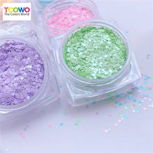 Load image into Gallery viewer, TCT-915 | 1MM White Macaroon Kawaii Star Glitter Sequin for Nail Art Makeup Crafts DIY Tumbler Epoxy Resin - Non-Toxic Shining Glitter by TCOWO