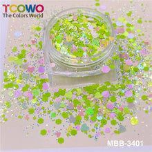 Load image into Gallery viewer, TCT-931 12 Colors Macaron Heart Star Glitter Sequins Non-Toxic BOPET for Tumbler Resin Nail Festival Crafts