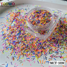 Load image into Gallery viewer, TCT-928 Mix Colors Strip Glitter Tinsel Epoxy Resin Glitter for Nails Art Manicure Tumbler Card Making Crafts Nail Gel, Non-Toxic Shining BOPET Glitter Sequins with MSDS Certification