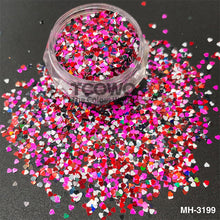 Load image into Gallery viewer, TCT-893 Smallest Love Heart Mix Glitter 1MM - Non-Toxic Shimmer for DIY, Nail Art, Cosmetics & Festival