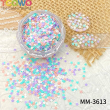 Load image into Gallery viewer, TCT-1054&TCT-1055 Kawaii Macaron PET Glitter Sequins Bulk Valentine Heart Flower Star Shapes Non-Toxic Solvent Resistant Perfect for Nail Art and DIY Creations