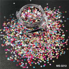 Load image into Gallery viewer, TCT-894 1MM Smallest Size Star Shape Mix Glitter Sequin for Resin Crafts DIY Projects Nails Art Makeup Cosmetics Party Decorations | TCOWO