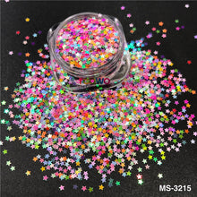 Load image into Gallery viewer, TCT-894 1MM Smallest Size Star Shape Mix Glitter Sequin for Resin Crafts DIY Projects Nails Art Makeup Cosmetics Party Decorations | TCOWO