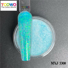 Load image into Gallery viewer, TCT-922 Iridescent Rainbow Shards Glitter Acrylic Powder, EMA Material (2-7min Customizable Drying), 2 In 1 Acrylic & Dipping Powder, Non-Toxic Long Lasting, TCOWO (MSDS Certified)