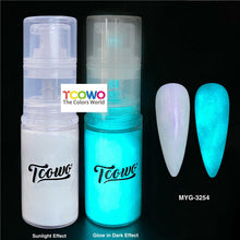 Load image into Gallery viewer, TCT-904 Glow in the Dark Photoluminescent Sun Activated Luminous Pigment Powder Body Glitter Spray for Nail Art Makeup Crafts Epoxy Resin