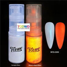 Load image into Gallery viewer, TCT-904 Glow in the Dark Photoluminescent Sun Activated Luminous Pigment Powder Body Glitter Spray for Nail Art Makeup Crafts Epoxy Resin