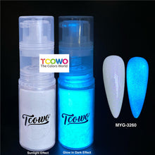 Load image into Gallery viewer, TCT-904 Glow in the Dark Photoluminescent Sun Activated Luminous Pigment Powder Body Glitter Spray for Nail Art Makeup Crafts Epoxy Resin