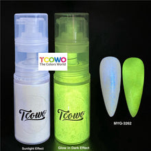 Load image into Gallery viewer, TCT-904 Glow in the Dark Photoluminescent Sun Activated Luminous Pigment Powder Body Glitter Spray for Nail Art Makeup Crafts Epoxy Resin