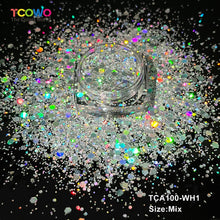 Load image into Gallery viewer, TCT-1063 & TCT-1064 Fine & Chunky Holographic PET Glitter Bulk Glitter for Nails High Brightness Safe Vegan Resin Craft Makeup Body Decoration