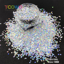 Load image into Gallery viewer, TCT-045 Mix Chunky Holographic Glitter Powder, a high-quality PET decorative material with long-lasting sparkle and holographic effect, ideal for personal and wholesale use.