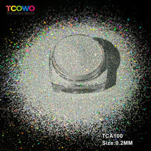 Load image into Gallery viewer, TCT-1067 Eco Friendly PET Fine Glitter Bulk Nail Powder High Gloss Non Toxic Vegan Hexagon Glitter for Nail Art Body Decor DIY Christmas Crafts Factory Direct Supply