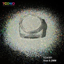 Load image into Gallery viewer, TCT-1067 Eco Friendly PET Fine Glitter Bulk Nail Powder High Gloss Non Toxic Vegan Hexagon Glitter for Nail Art Body Decor DIY Christmas Crafts Factory Direct Supply