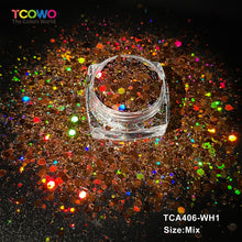 Load image into Gallery viewer, TCT-1063 & TCT-1064 Fine & Chunky Holographic PET Glitter Bulk Glitter for Nails High Brightness Safe Vegan Resin Craft Makeup Body Decoration