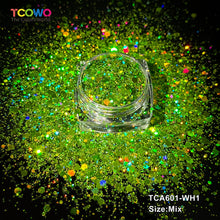 Load image into Gallery viewer, TCT-1063 & TCT-1064 Fine & Chunky Holographic PET Glitter Bulk Glitter for Nails High Brightness Safe Vegan Resin Craft Makeup Body Decoration