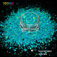 Load image into Gallery viewer, TCT-1063 & TCT-1064 Fine & Chunky Holographic PET Glitter Bulk Glitter for Nails High Brightness Safe Vegan Resin Craft Makeup Body Decoration