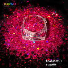 Load image into Gallery viewer, TCT-1063 & TCT-1064 Fine & Chunky Holographic PET Glitter Bulk Glitter for Nails High Brightness Safe Vegan Resin Craft Makeup Body Decoration