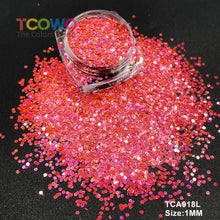Load image into Gallery viewer, TCT-045 Mix Chunky Holographic Glitter Powder, a high-quality PET decorative material with long-lasting sparkle and holographic effect, ideal for personal and wholesale use.