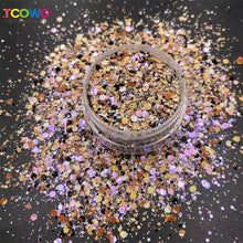 Load image into Gallery viewer, TCT-544 Factory Supply Nail Glitter Sequins Polyester Bulk Hexagon Mix Chunky Glitter for Craft Cosmetics Nail Art