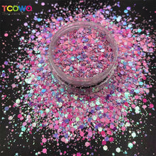 Load image into Gallery viewer, TCT-544 Factory Supply Nail Glitter Sequins Polyester Bulk Hexagon Mix Chunky Glitter for Craft Cosmetics Nail Art