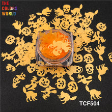 Load image into Gallery viewer, TCT-854 Halloween Pumpkin Ghost Skull Cat Shape Sequins Glitter Festival Party Decorations